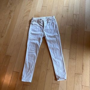 Anthropolgoe hith rise abbey ankle petite white pant